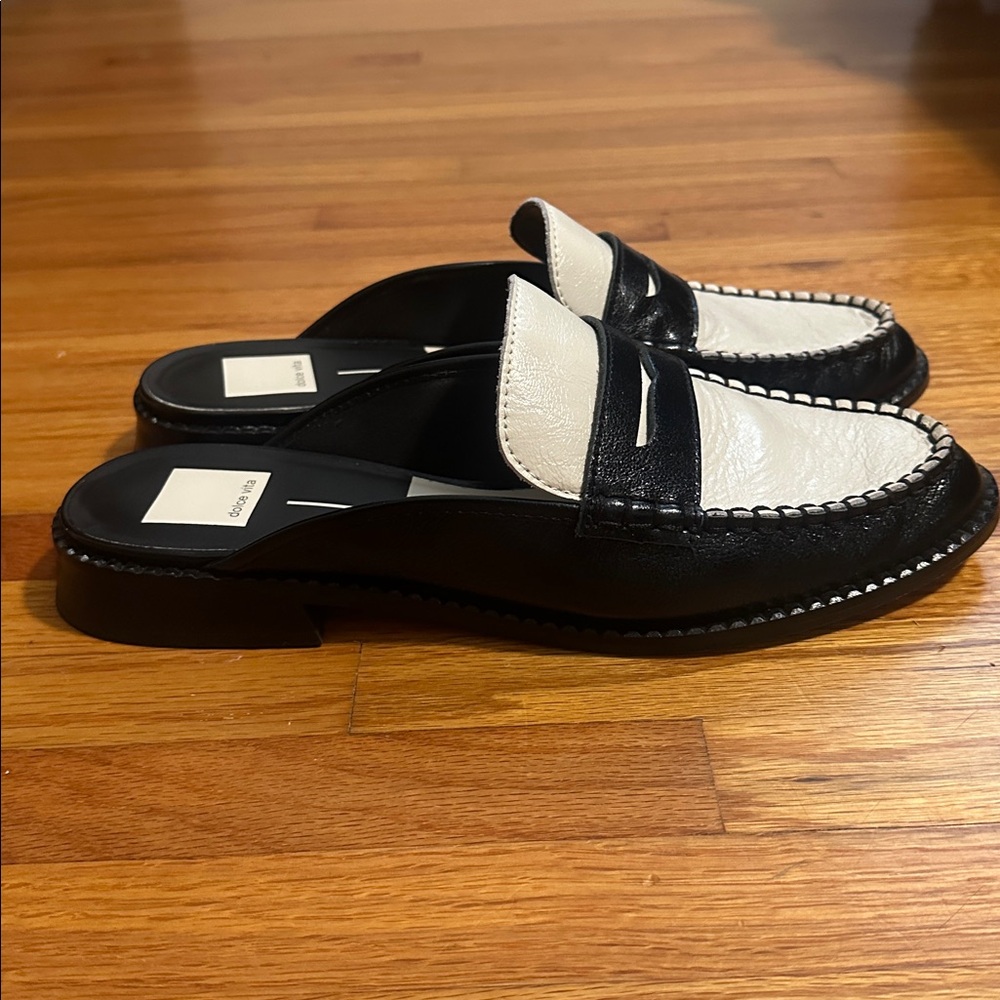 Dolce Vita Black and White Mule Loafers Size 9 - Picture 2 of 3